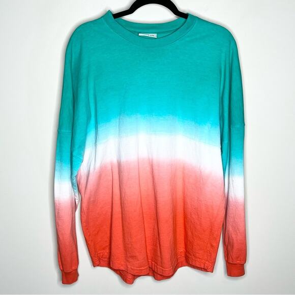 ASPEN orange/teal ombre long sleeve Spirit Jersey Size Medium - Picture 2 of 5